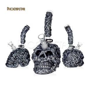 HD 9.5" Skull Series Water Pipe by HF Glass (HD423)