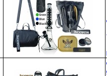 Phoenix Star 5pcs Smoking Set with 13" Freezable Coil Waterpipe Travel Kit