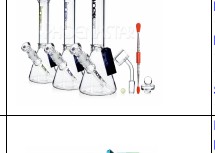 Phoenix Star 10" Water Pipe with Banger, Ball, Dabber, Carb Cap Gift Set