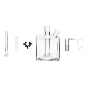 Female Mega Tube Square Shape Water Pipe Bong 6 in 1 Kit 14mm